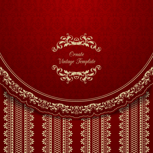 Ornate vintage template background vector 03 vintage template ornate background vector background   