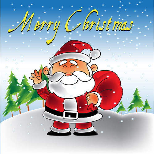 Cute Santa Claus Christmas background vector 06 santa claus santa Claus christmas background vector background   