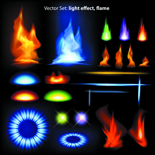 Different Light Effects design elements vector 02 light elements element effects effect different   