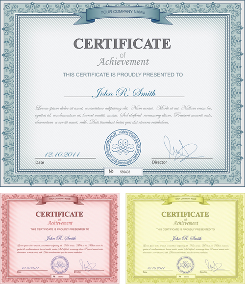 Commonly Certificate cover vector template 04 template cover Commonly certificate   