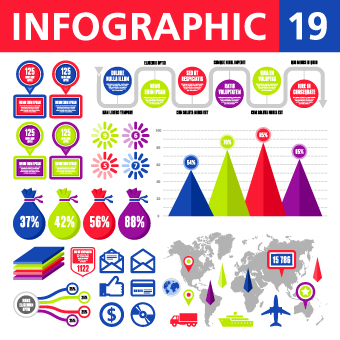Vector Infographics and chart set 05 infographics infographic chart   