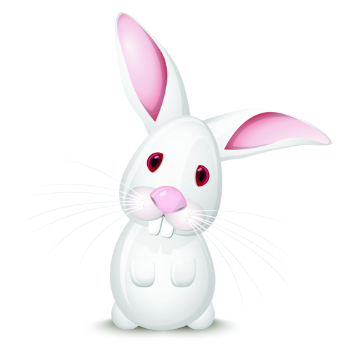 Cute Rabbits vector elements 02 rabbits rabbit elements element cute   