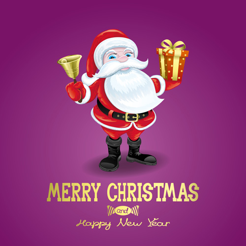 Cute Santa Claus Christmas background vector 02 santa claus santa cute christmas background vector background   