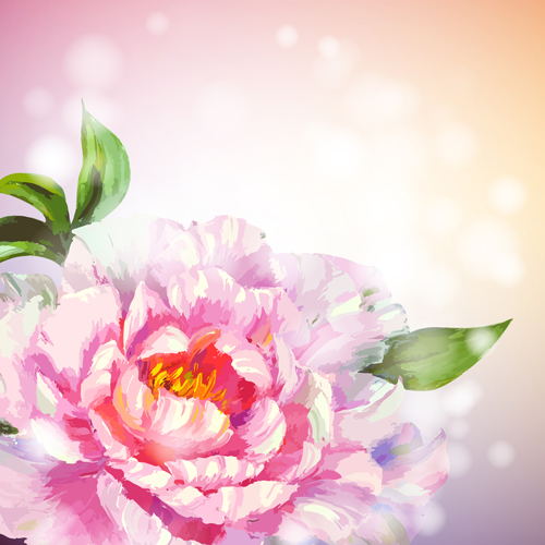 Beautiful flower with pink backgrounds vector 03 pink flower beautiful backgrounds background   