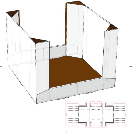 Paper package box design template 04 template paper package box   