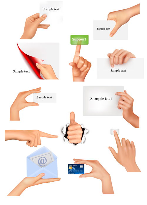 Vector set of hand gestures design graphics 01 hand gestures gesture   