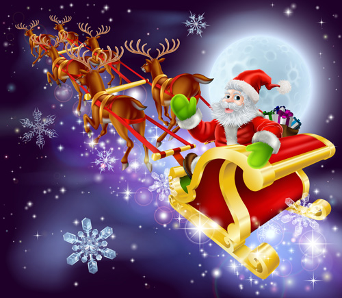 Cute Santa Claus Christmas background vector 04 santa claus santa christmas background vector background 2014   