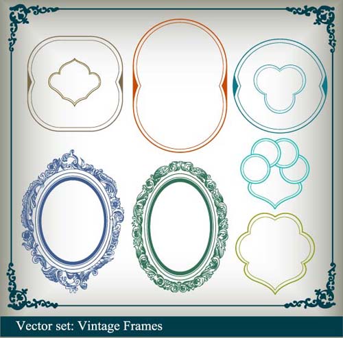 Various Vector frame set 03 Various frame   