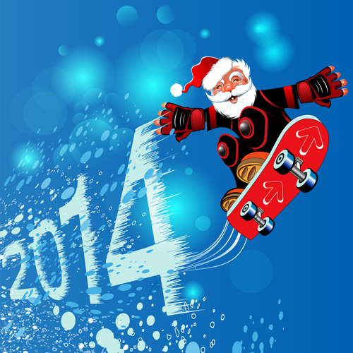 Cute Santa Claus Christmas background vector 01 santa claus cute christmas background vector background   