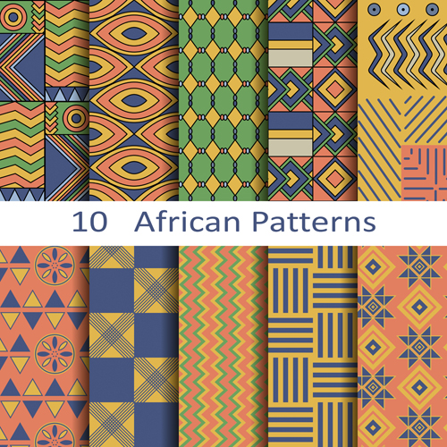 Vector african style seamless patterns seamless patterns pattern african   