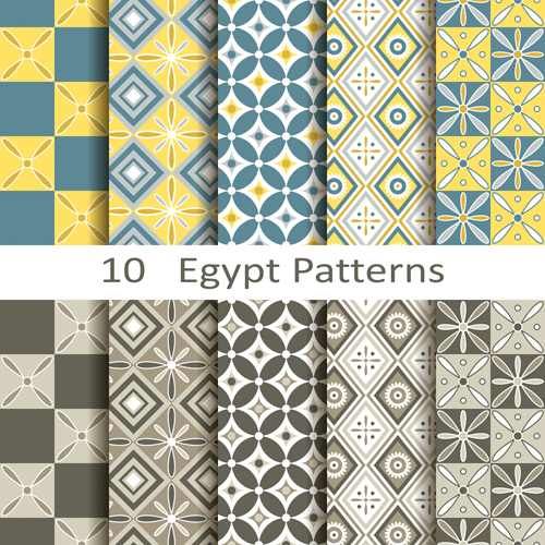 Vector egypt style seamless patterns seamless patterns pattern egypt   