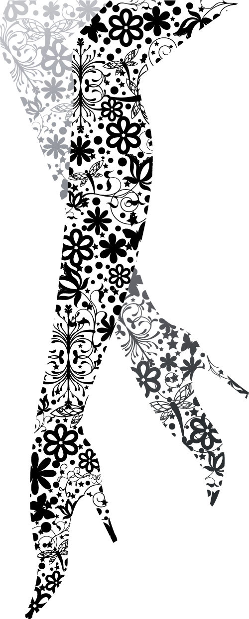 floral legs vector illustration 03 legs illustration floral   