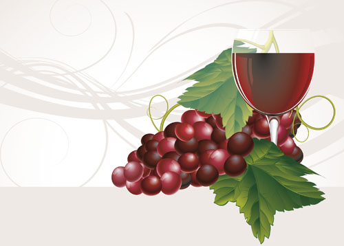 Grapes and grape wine elements vector 04 grapes grape wine elements element   