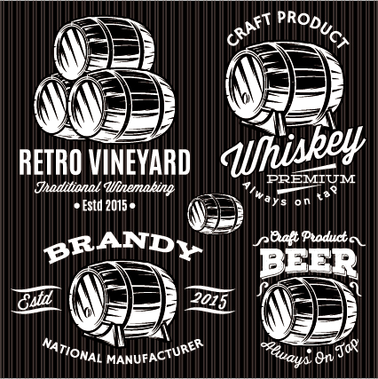 Cask beer label vector material label beer   