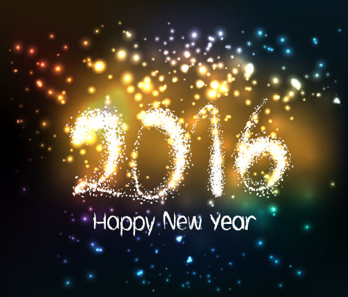 2016 new year with firework background vector 08 year new firework background 2016   