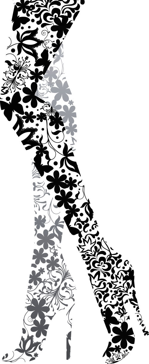 floral legs vector illustration 01 legs illustration floral   