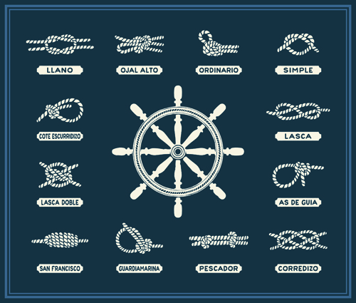 Hand drawn nautical elements vector material 05 nautical material hand-draw hand drawn elements element   