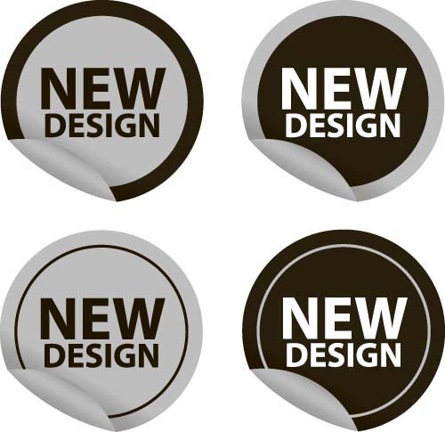 New design stickers vectors 06 stickers new design   