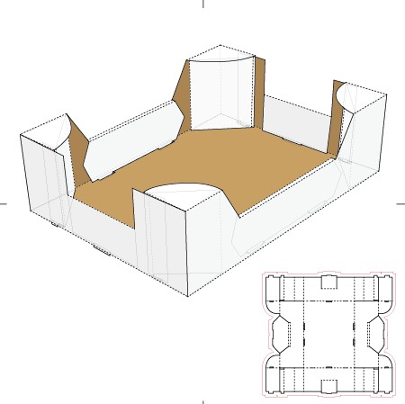 Paper package box design template 05 template paper package box   