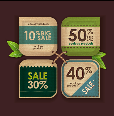 Ecology products price tags vector set 01 tags products product ecology   