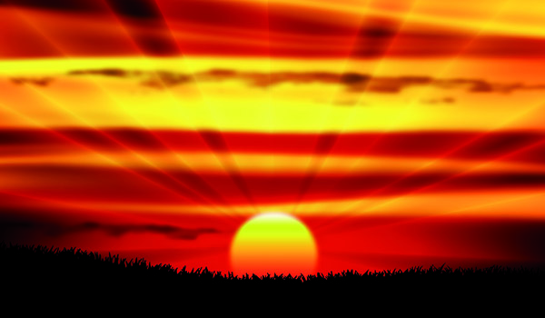 Sunset landscapes beautiful vector background 04 Vector Background sunset landscape beautiful background   
