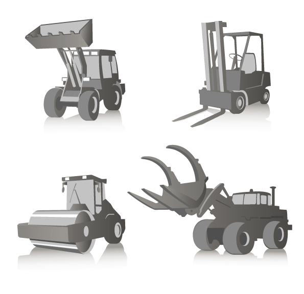 Construction vehicles design vector set vehicles design construction   