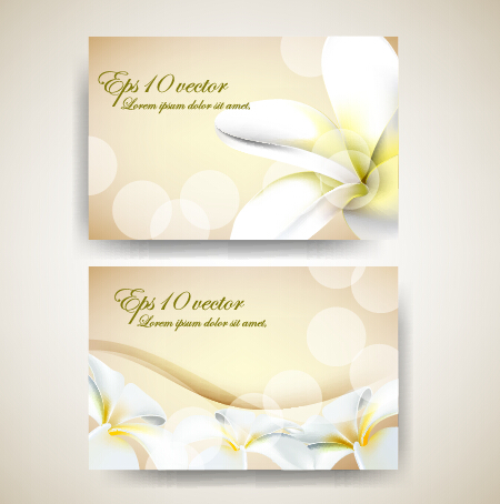 Beautiful flowers business cards material vector 03 flower business cards business card business Beautiful flowers   