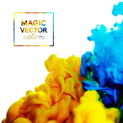 Classic ink cloud magic effects vector background 02 magic ink effects cloud classic background   