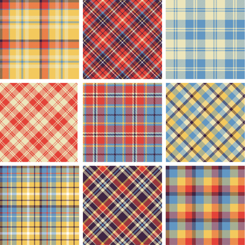 Plaid fabric patterns seamless vector 19 seamless plaid patterns fabric pattern fabric   