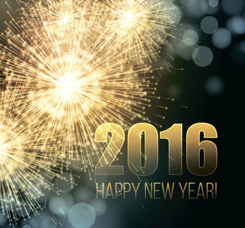 2016 new year with firework background vector 03 year new firework background 2016   
