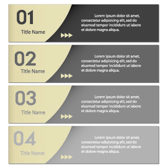 Numbers Banners design vector set 02 numbers number banners banner   