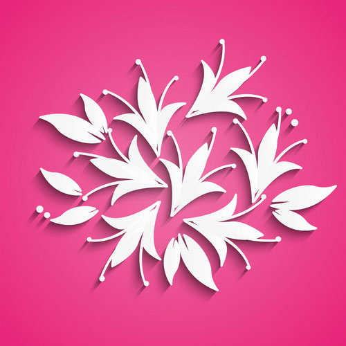 White paper flower vector 03 84145 white paper paper flower   