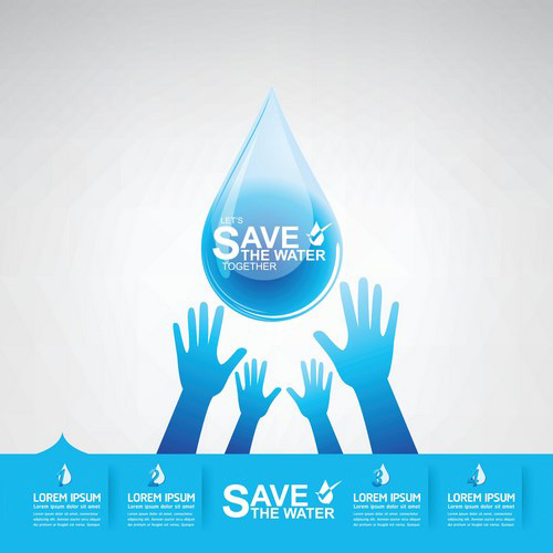 Save water creative vector template 15 water template save creative   