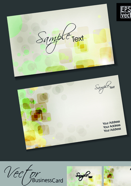 Set of Flyer cover and business card vector 05 flyer cover business card business   