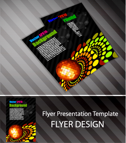 Set of Flyer presentation template design vector 06 template presentation flyer   