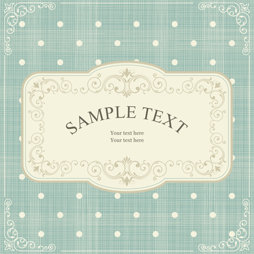 Ornate retro frame background art vector 03 Retro font ornate frame background   