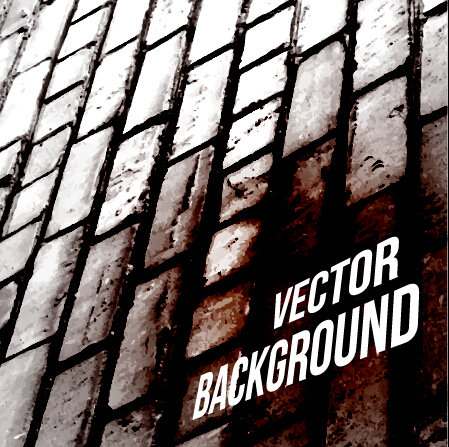 Realistic brick wall vector background 03 Vector Background realistic brick wall brick   