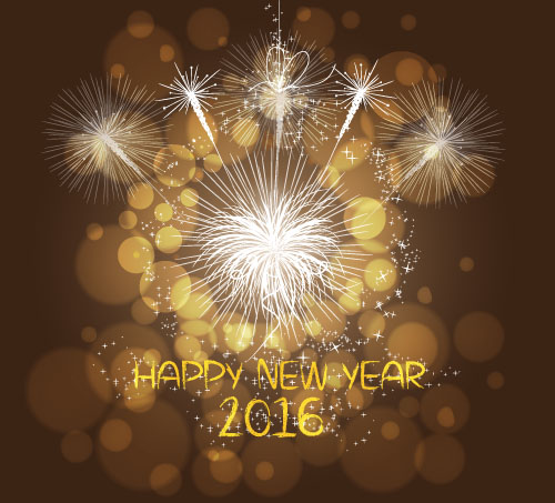 2016 new year with firework background vector 07 year new firework background 2016   