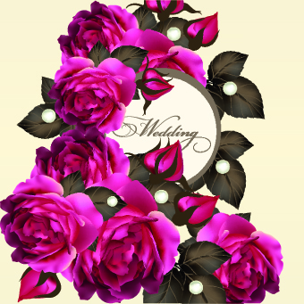 Vintage Purple Roses vector set 02 vintage roses Purple Rose purple   