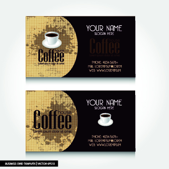 Creative Coffee business card vector 02 creative coffee card vector business card business   