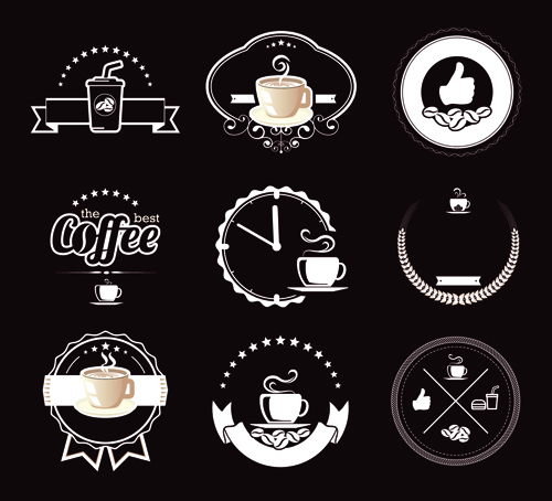 Original design coffee labels vector 05 original labels coffee   