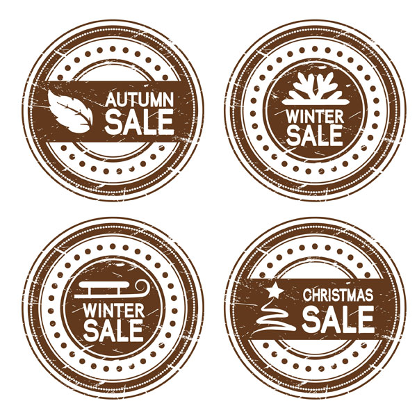 Autumn and winter offer labels stickers vector 03 winter stickers sticker labels label autumn   