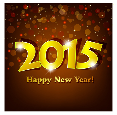 Set of 2015 new year vectors design 03 vectors new year 2015   