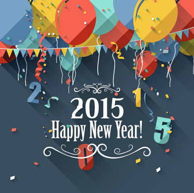 Confetti 2015 new year vintage background vector 01 vintage new year confetti 2015   