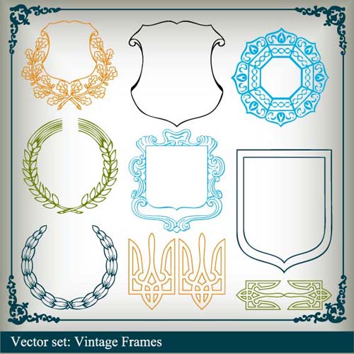 Various Vector frame set 01 Various frame   