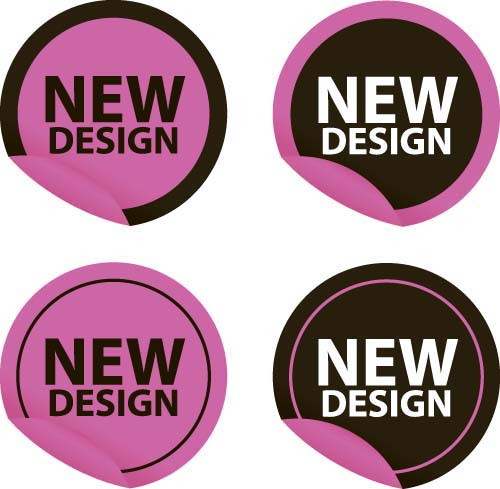 New design stickers vectors 07 stickers new design   