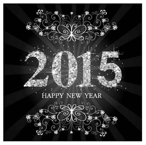 Set of 2015 new year vectors design 08 year new year 2015   