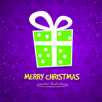 Cute Christmas gift box background vector 05   