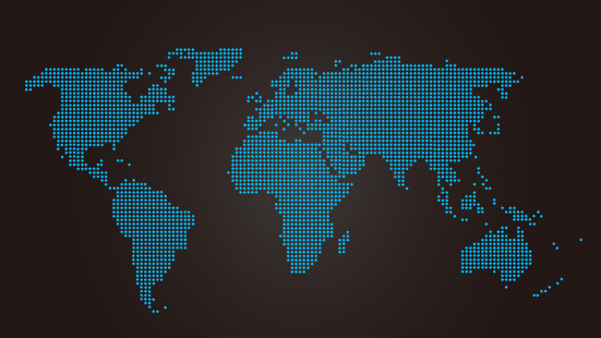 Blue LED world maps vetor world map world maps   