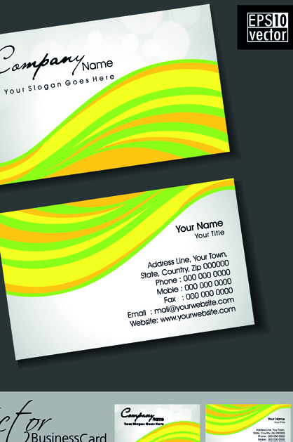 Set of Flyer cover and business card vector 02 flyer cover card business card business   